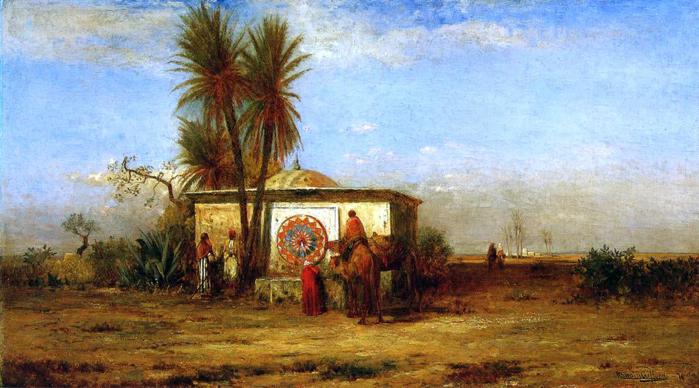 Robert Swain Gifford An Arab Fountain (also known as Near Cairo) - Hand Painted Oil Painting