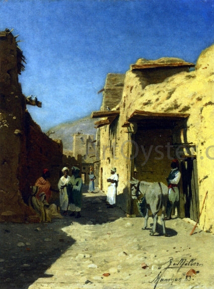 Rudolph Gustav Muller An Arab Street - Hand Painted Oil Painting