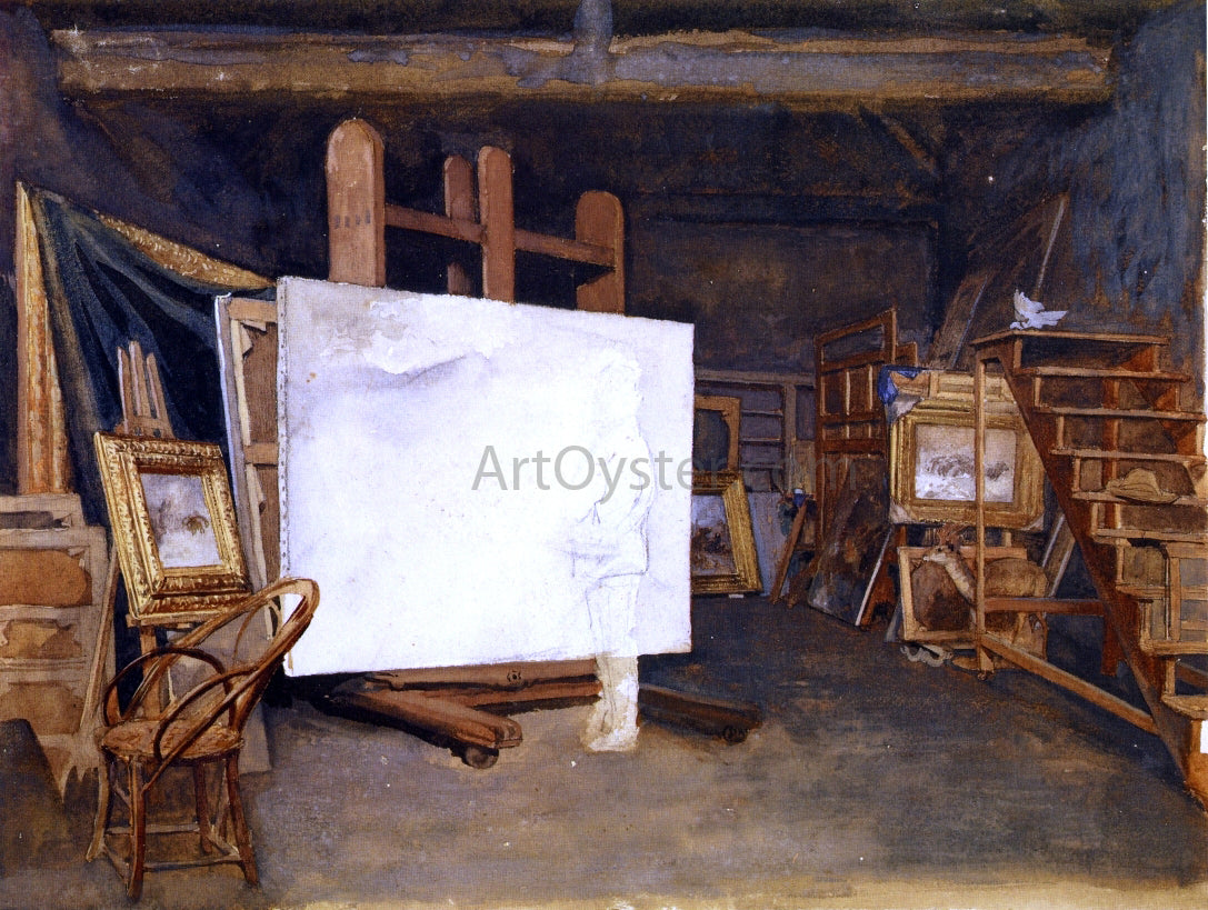 James Wells Champney An Artist in His Studio - Hand Painted Oil Painting