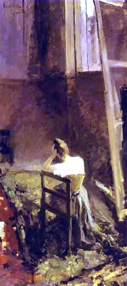 Constantin Alexeevich Korovin An Artist's Studio - Hand Painted Oil Painting