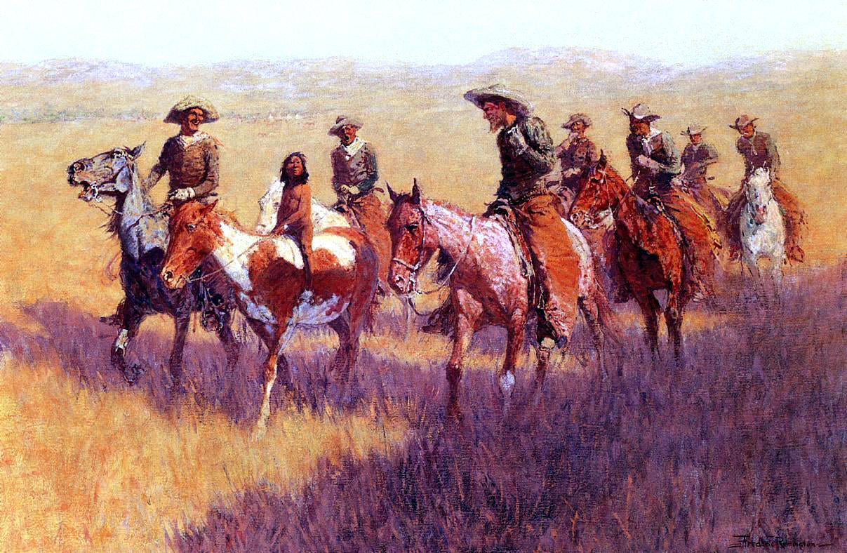  Frederic Remington An Assault on His Dignity - Hand Painted Oil Painting