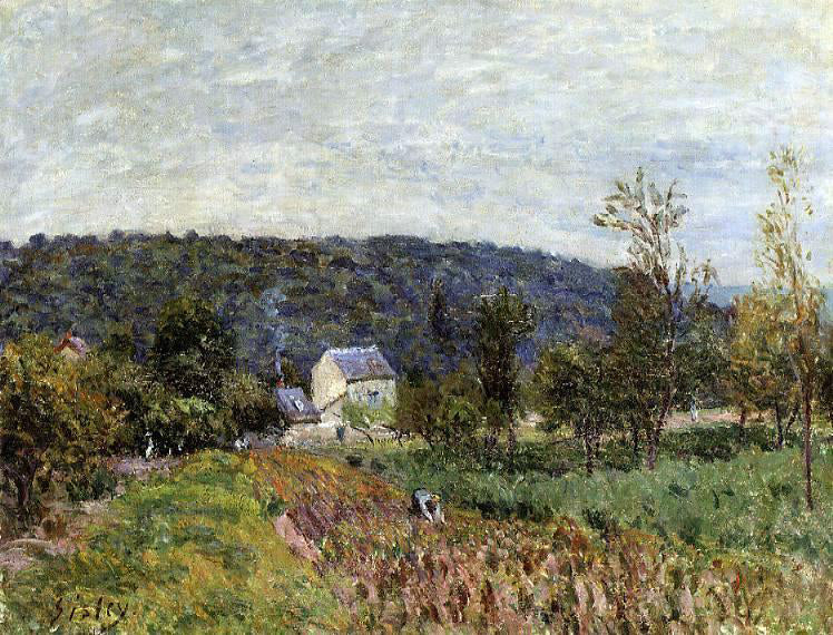 Alfred Sisley An Autumn Evening near Paris - Hand Painted Oil Painting