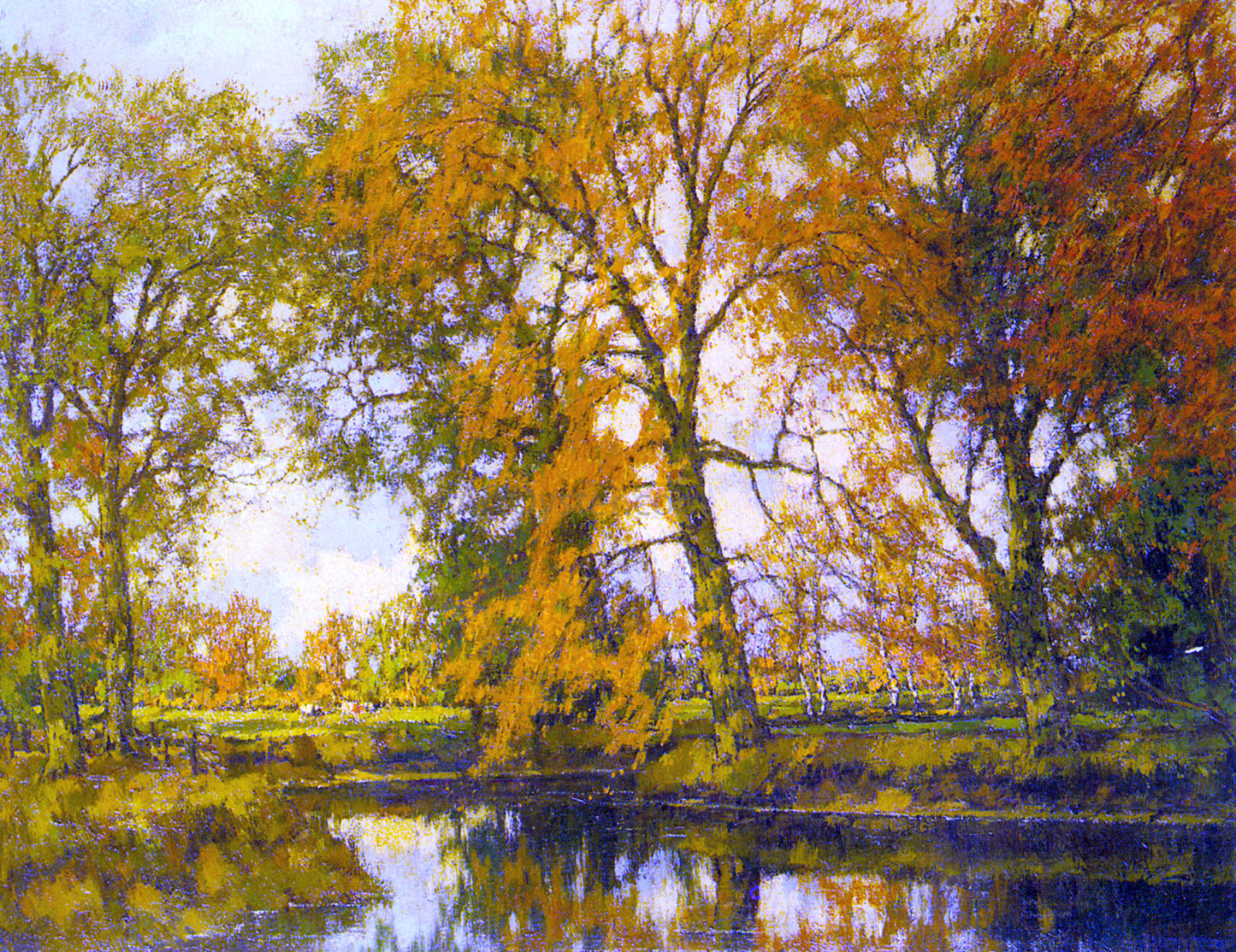 Arnold Marc Gorter An Autumn Landscape with Cows Near a Stream - Hand Painted Oil Painting