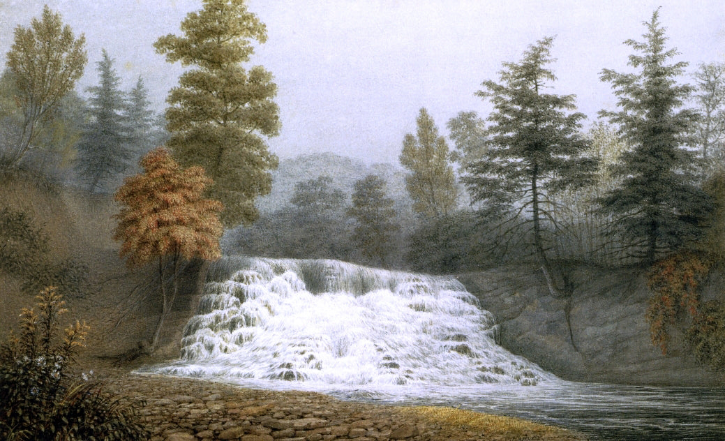 George Harvey An Autumnal Fog, A Cataract on the Estate of R. donaldson Dsqr. Dutchess County New York - Hand Painted Oil Painting