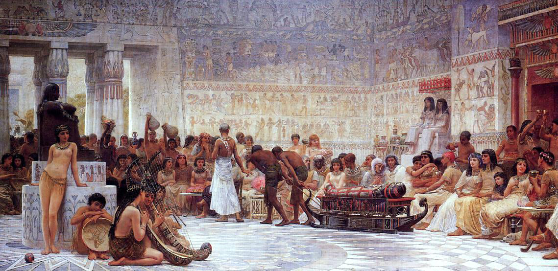 Edwin Longsden Long An Egyptian Feast - Hand Painted Oil Painting