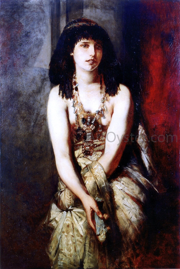 Hans Makart An Egyptian Princess - Hand Painted Oil Painting