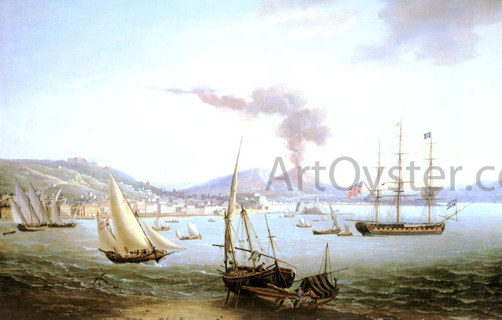 John Thomas Serres An English Frigate In The Bay Of Naples - Hand Painted Oil Painting