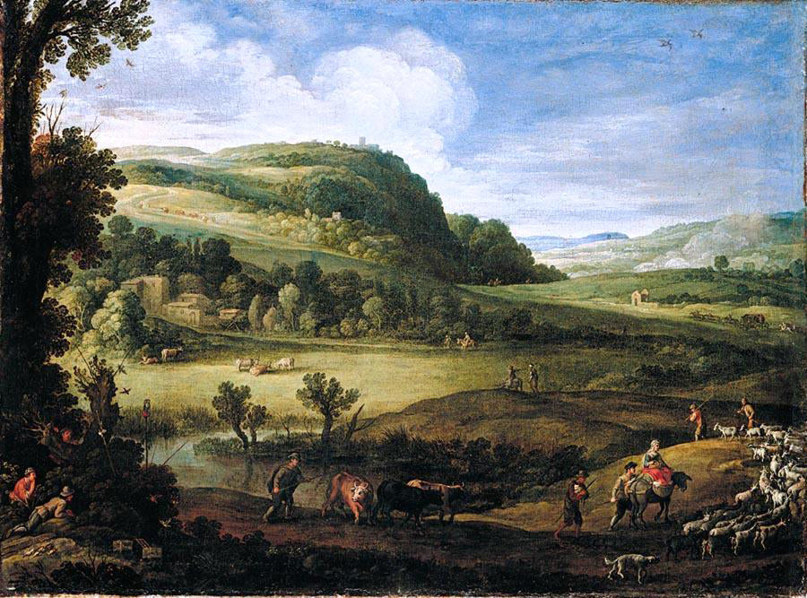 Paul Bril An Extensive Landscape - Hand Painted Oil Painting