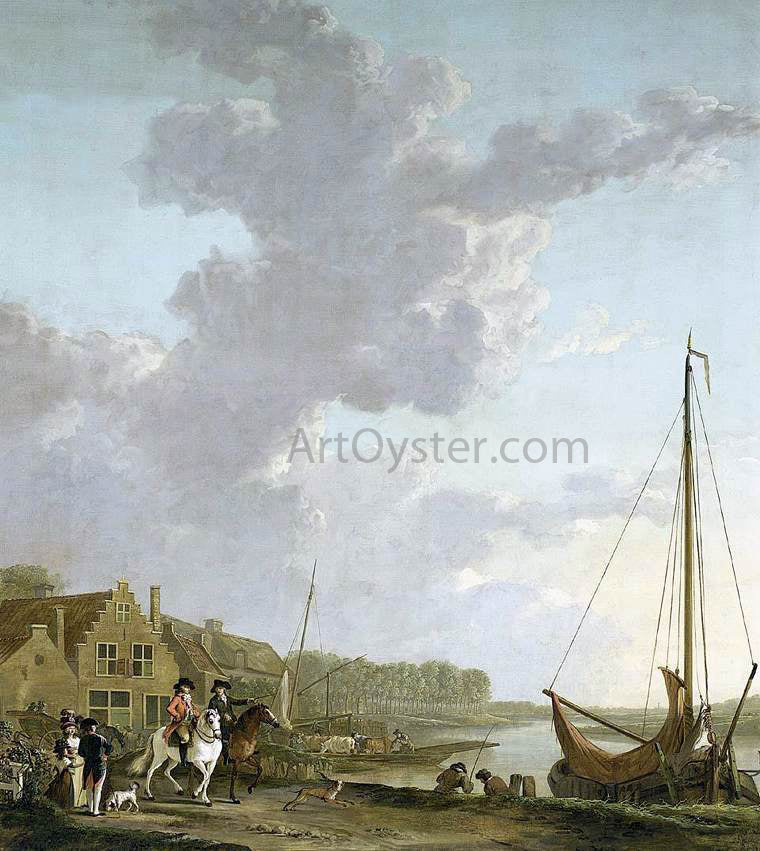 Abraham Van I Strij An Extensive River Landscape - Hand Painted Oil Painting
