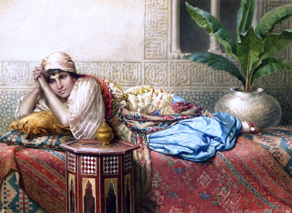 Francesco Ballesio An Idle Afternoon - Hand Painted Oil Painting