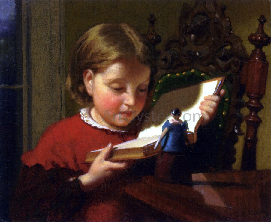Seymour Joseph Guy An Interesting Book - Hand Painted Oil Painting