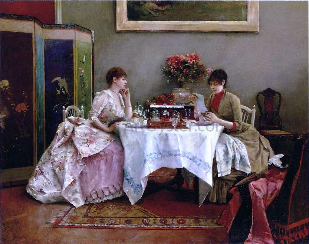 Julius LeBlanc Stewart An Interesting Letter - Hand Painted Oil Painting