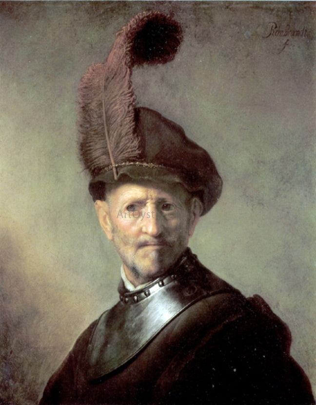Rembrandt Van Rijn An Officer - Hand Painted Oil Painting