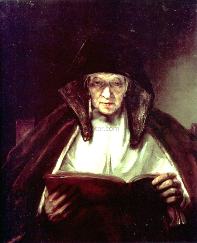 Rembrandt Van Rijn An Old Woman Reading - Hand Painted Oil Painting