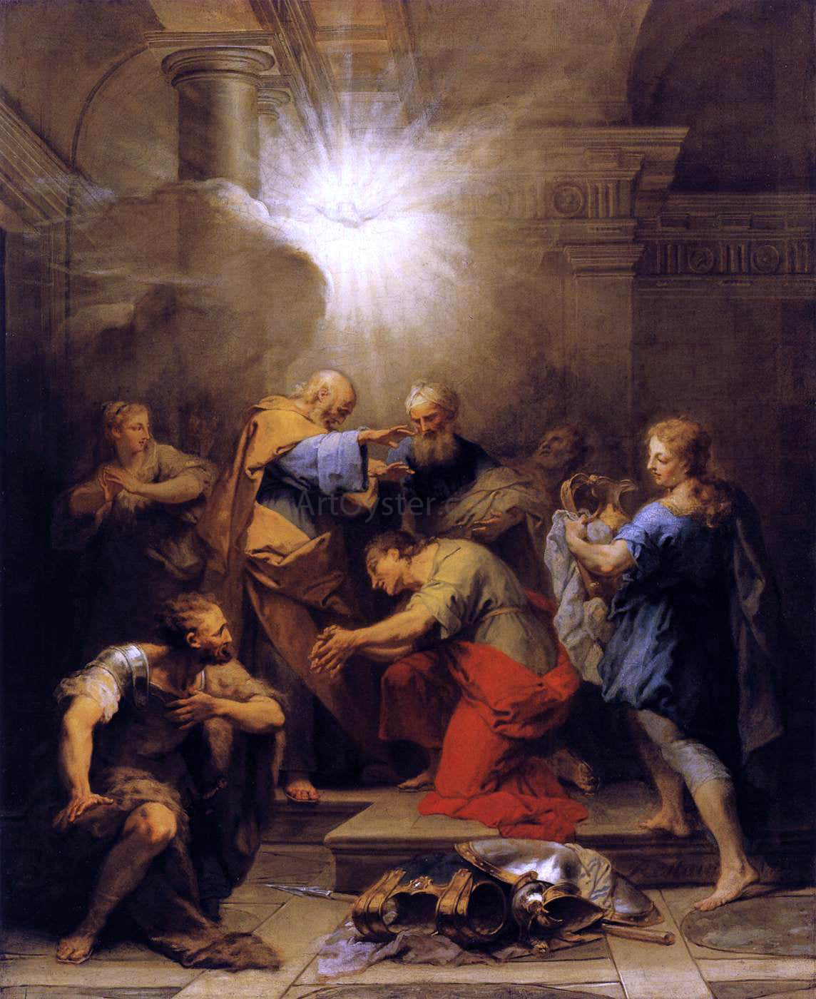 II Restout Jean Ananias Restoring the Sight of St Paul - Hand Painted Oil Painting