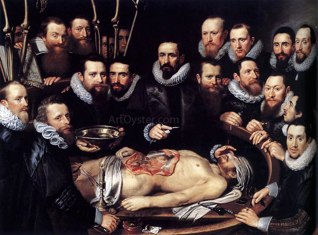 Michiel Jansz. Van Miereveld Anatomy Lesson of Dr. Willem van der Meer - Hand Painted Oil Painting