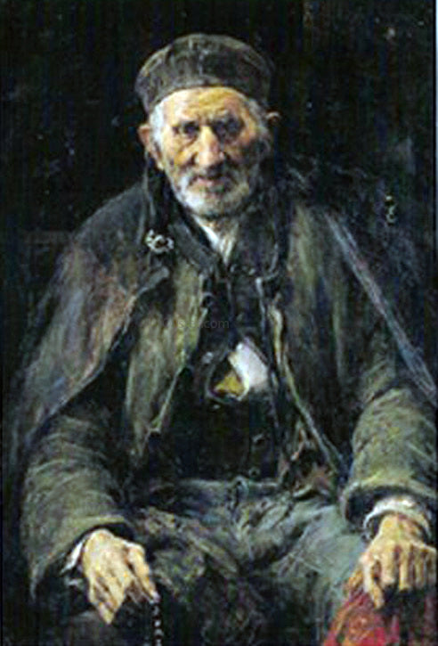 Jose Benlliure Gil Anciano - Hand Painted Oil Painting