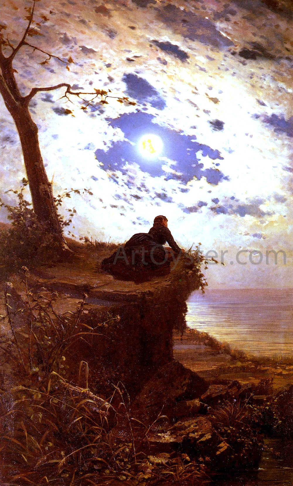 Alfonso Simonetti Ancor Non Torna - Hand Painted Oil Painting