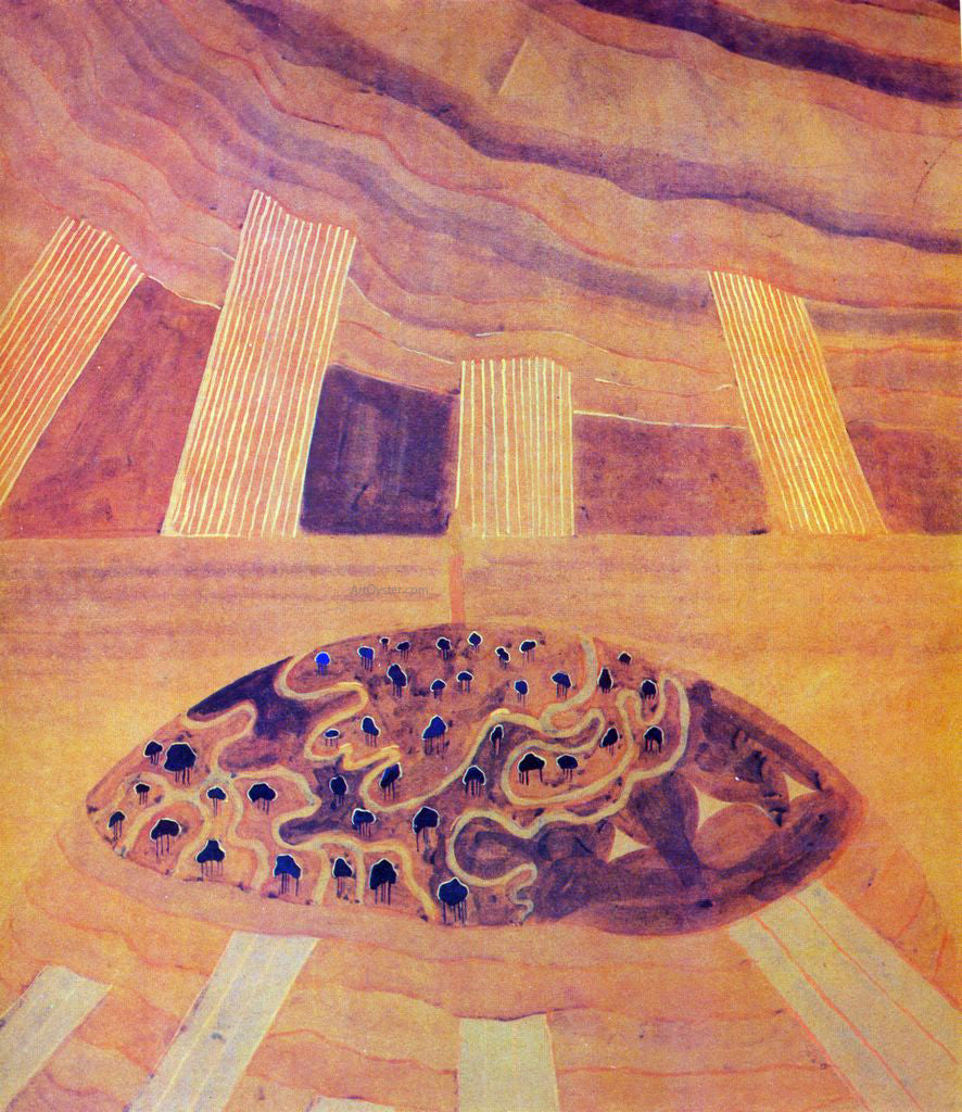 Mikalojus Ciurlionis Andante Sonata of the Sun - Hand Painted Oil Painting