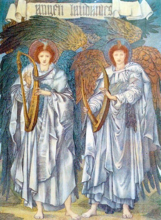 Sir Edward Burne-Jones Angeli Laudantes - Hand Painted Oil Painting