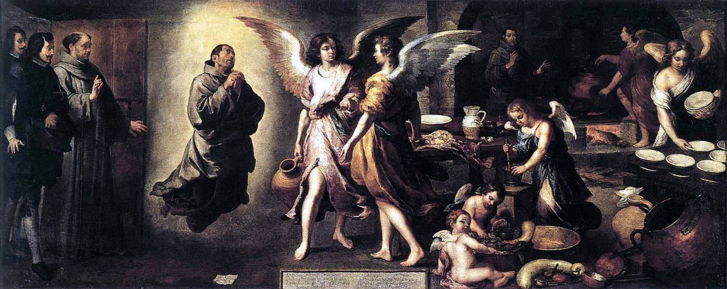 Bartolome Esteban Murillo Angels' Kitchen - Hand Painted Oil Painting