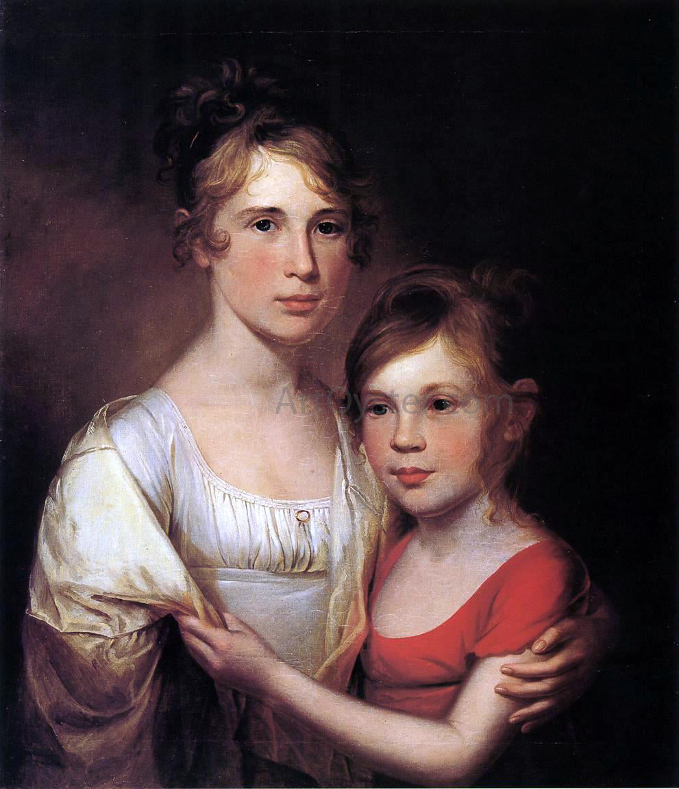 James Peale Anna and Margaretta Peale - Hand Painted Oil Painting