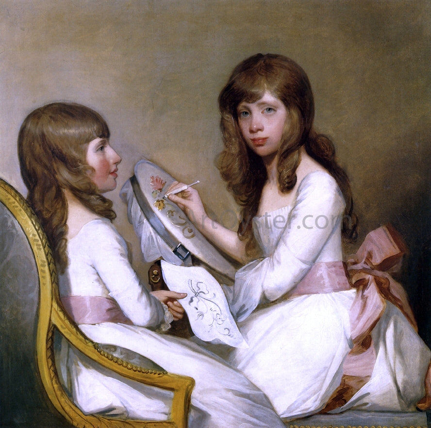Gilbert Stuart Anna Dorothea Foster and Charlotte Anna Dick - Hand Painted Oil Painting