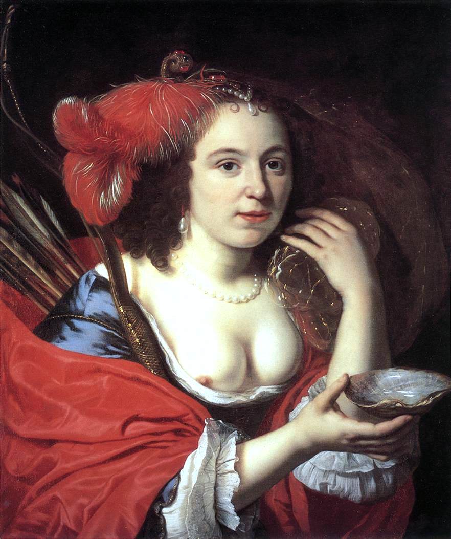 Bartholomeus Van der Helst Anna du Pire as Granida - Hand Painted Oil Painting