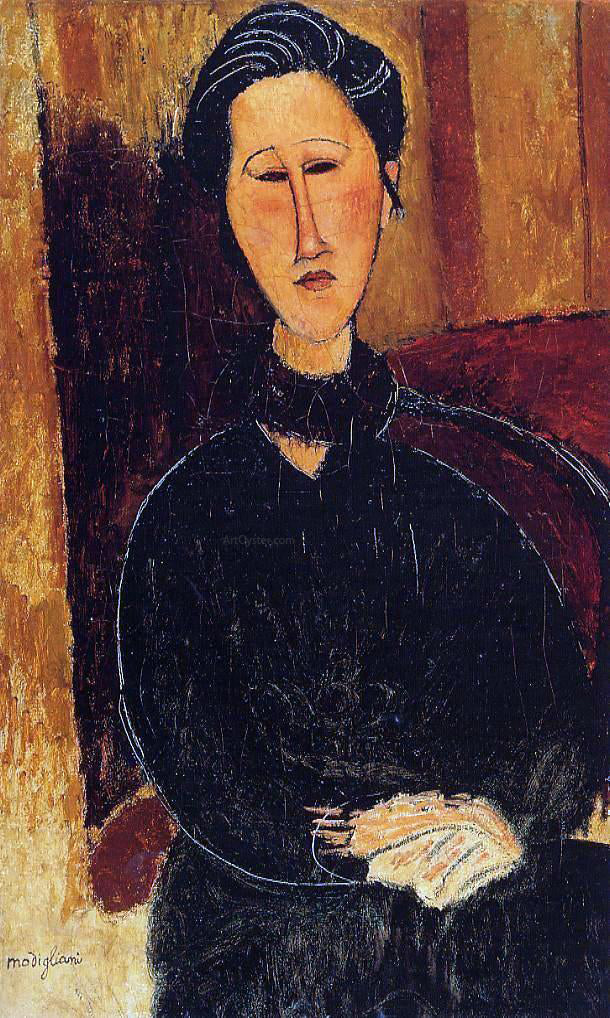 Amedeo Modigliani Anna (Hanka) Zabrowska - Hand Painted Oil Painting