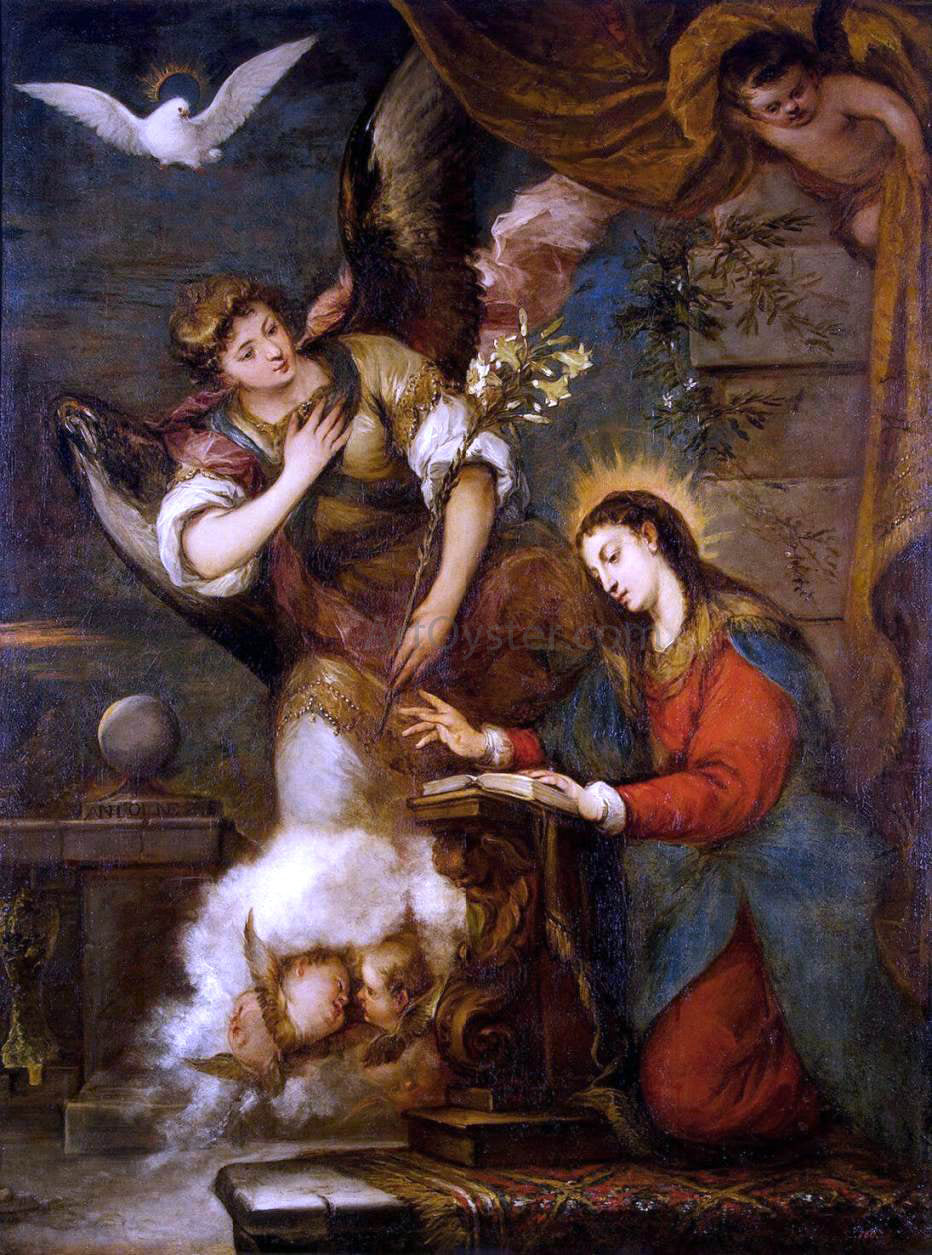 Jose Antolinez Annunciation - Hand Painted Oil Painting