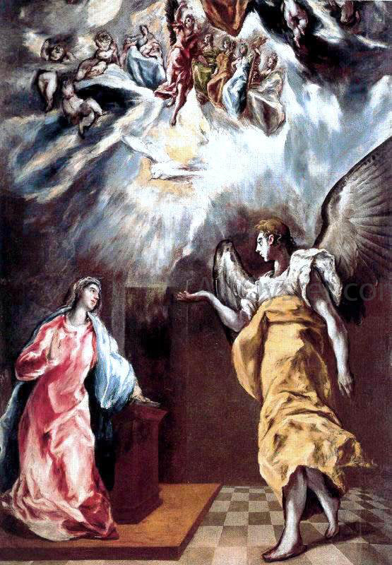 El Greco Annunciation - Hand Painted Oil Painting