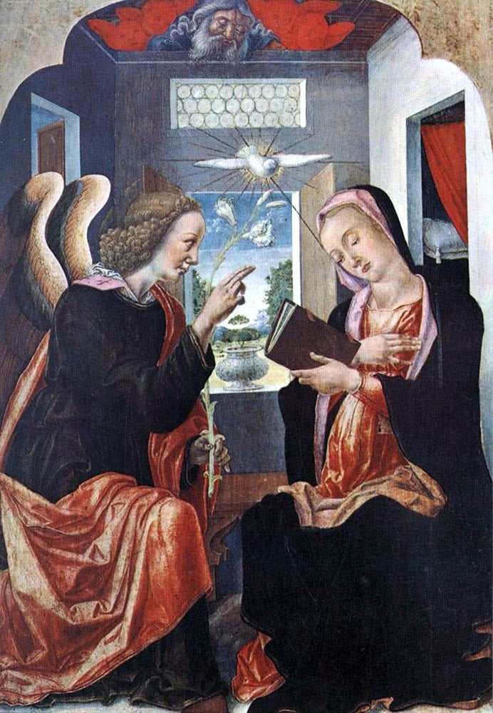  Bartolomeo Vivarini Annunciation - Hand Painted Oil Painting