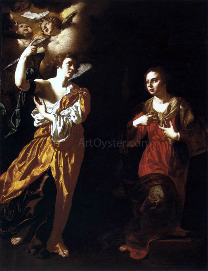 Paolo Domenico Finoglia Annunciation - Hand Painted Oil Painting
