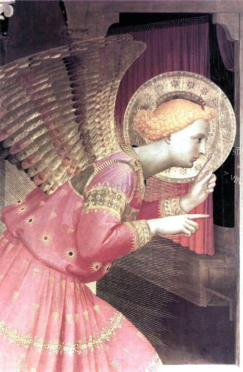  Fra Angelico Annunciation (detail 1) (The Cortona Altarpiece) - Hand Painted Oil Painting