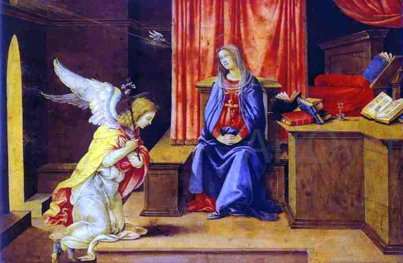  Filippino Lippi Annunciation - Hand Painted Oil Painting