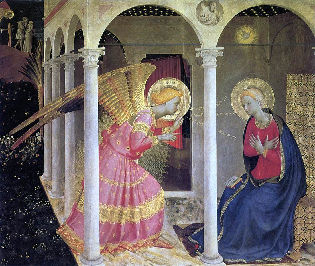  Fra Angelico Annunciation (The Cortona Altarpiece) - Hand Painted Oil Painting