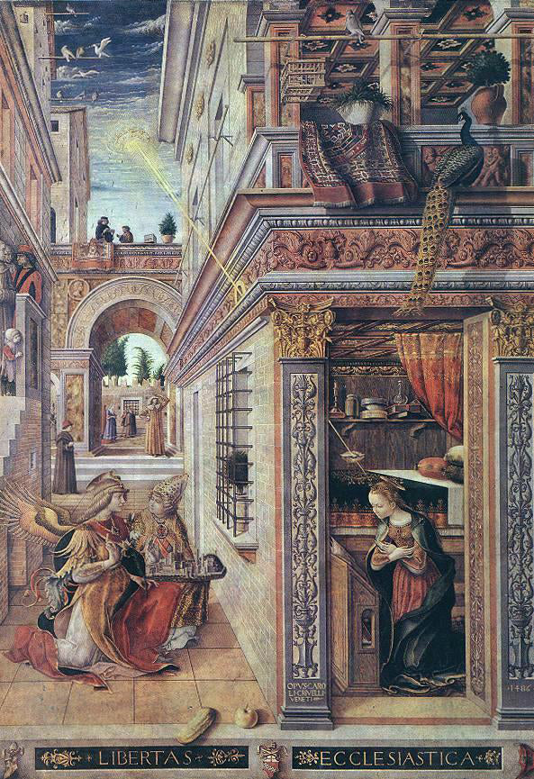 Carlo Crivelli Annunciation with St Emidius - Hand Painted Oil Painting