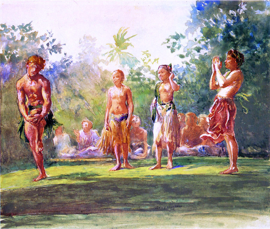 John La Farge Another Standing Dance (also known as Dance of the Very Young Girls) - Hand Painted Oil Painting