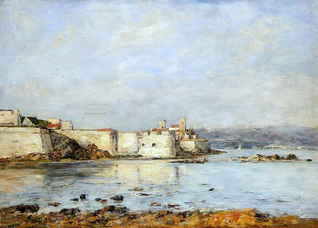 Eugene-Louis Boudin Antibes, the Fortifications - Hand Painted Oil Painting