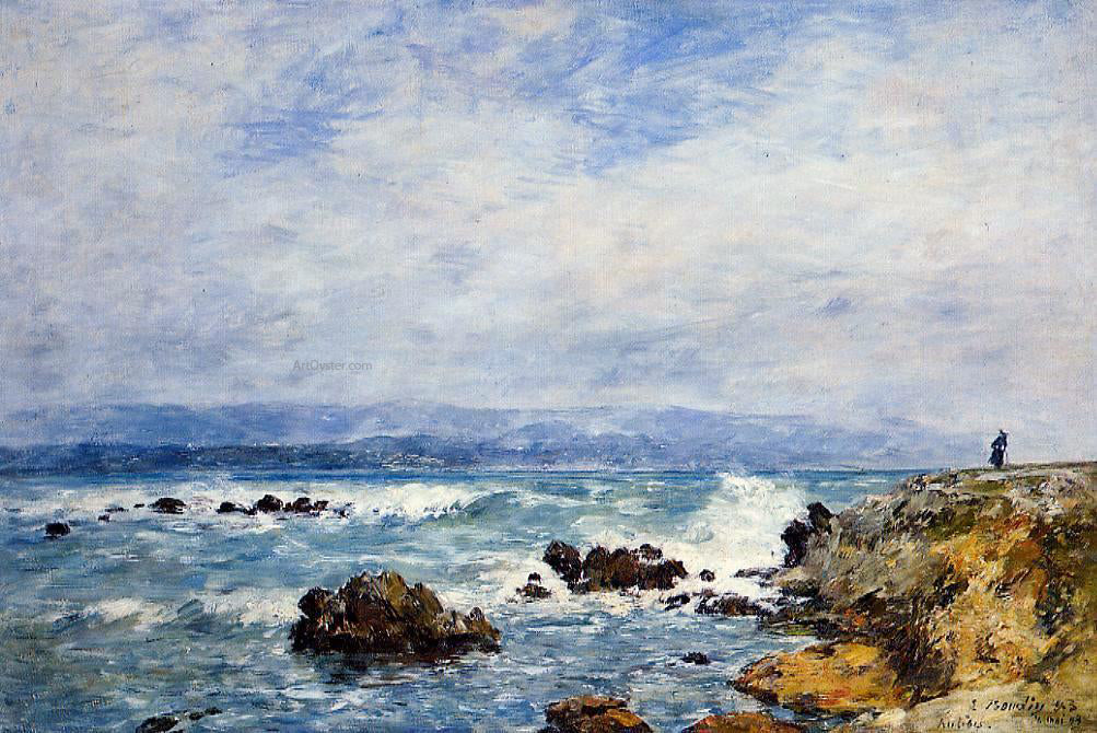  Eugene-Louis Boudin Antibes, the Point of the Islet - Hand Painted Oil Painting