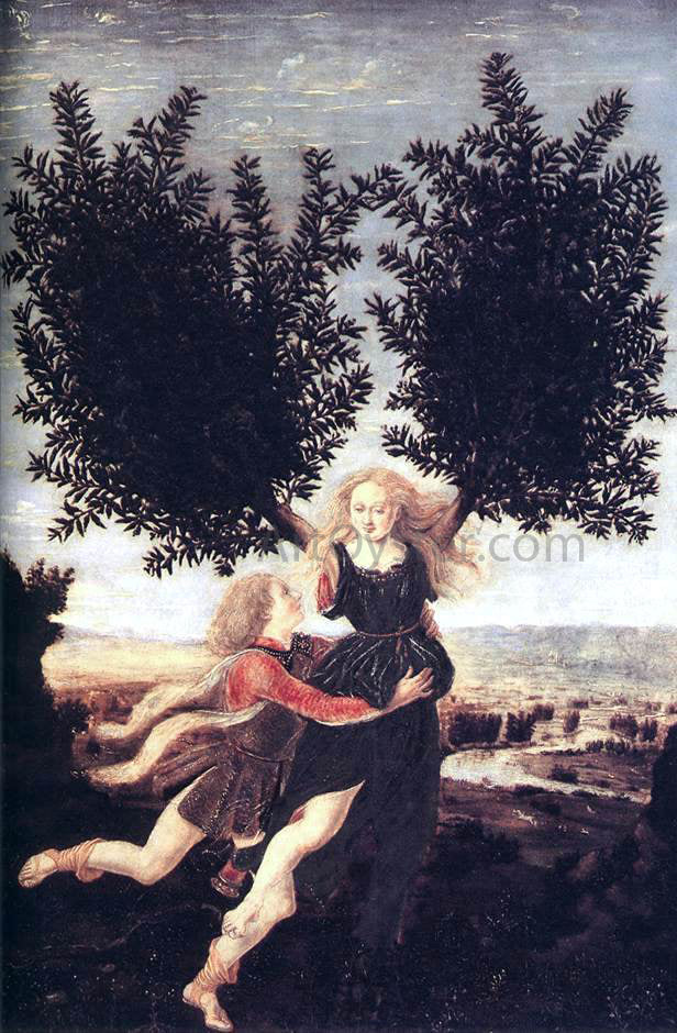 Antonio Del Pollaiuolo Apollo and Daphne - Hand Painted Oil Painting