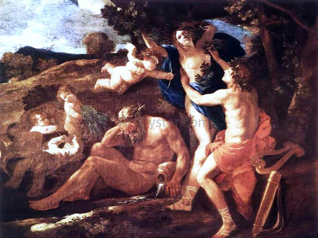 Nicolas Poussin Apollo and Daphne - Hand Painted Oil Painting