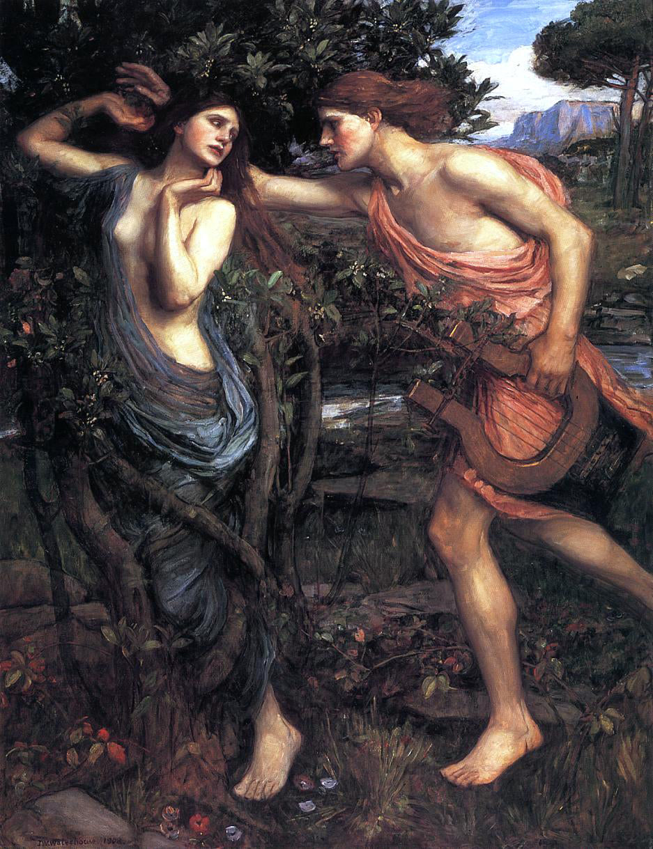 John William Waterhouse Apollo and Daphne - Hand Painted Oil Painting