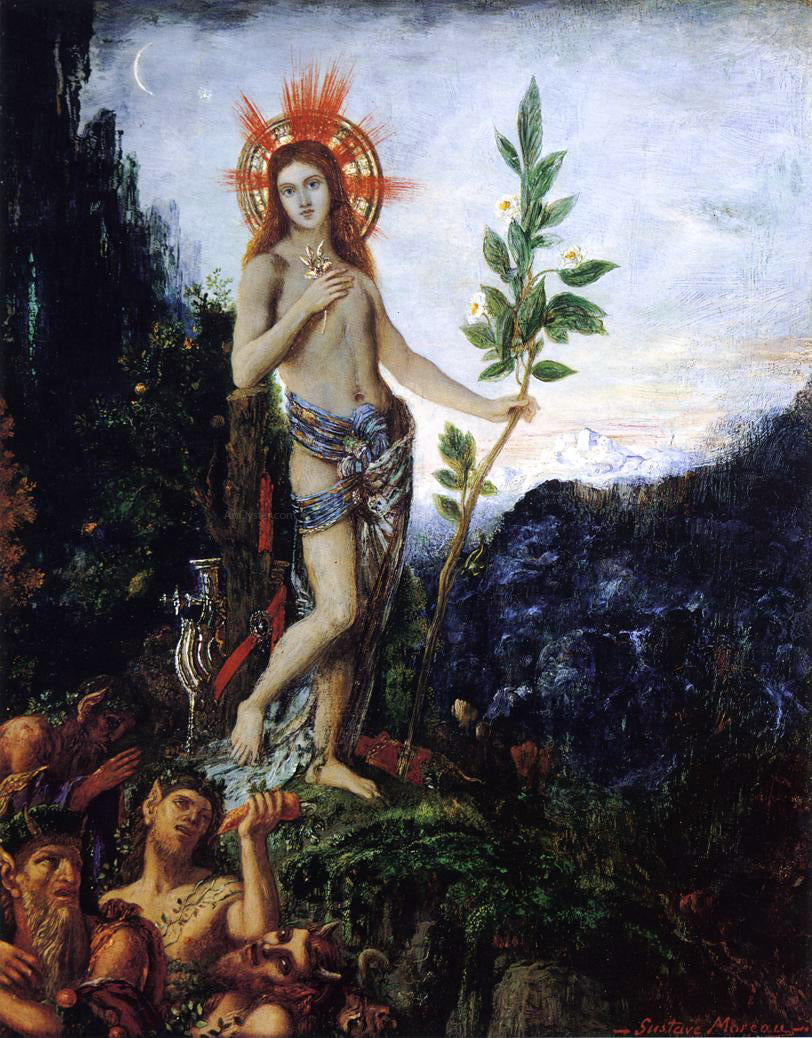  Gustave Moreau Apollo and the Satyrs - Hand Painted Oil Painting
