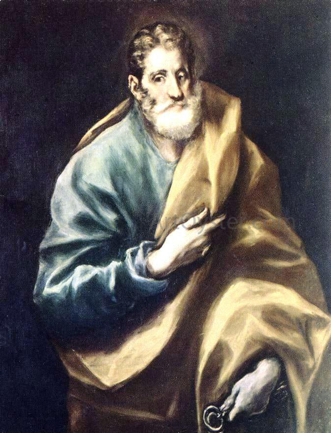 El Greco Apostle St Peter - Hand Painted Oil Painting