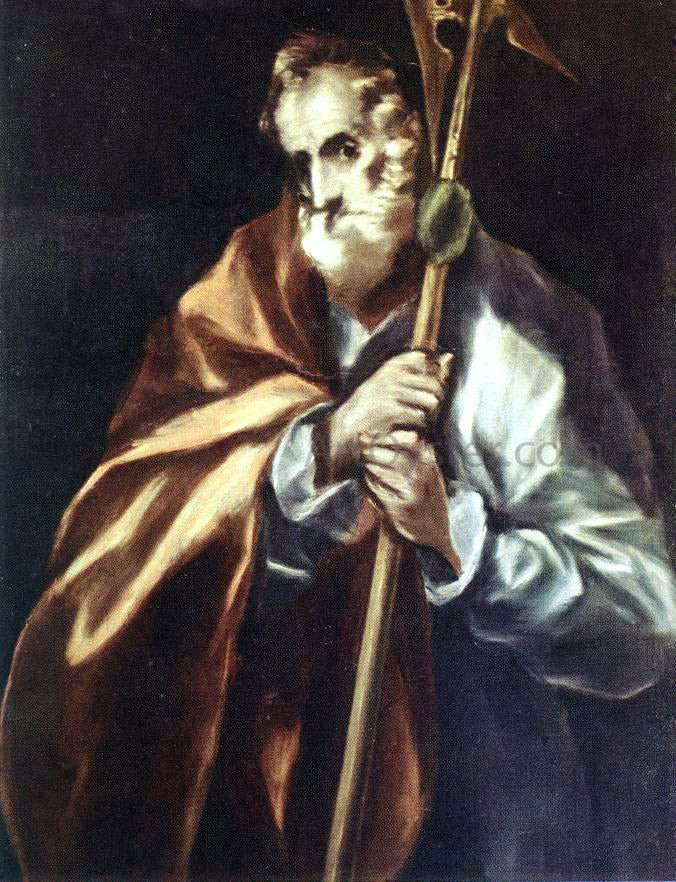El Greco Apostle St Thaddeus (Jude) - Hand Painted Oil Painting