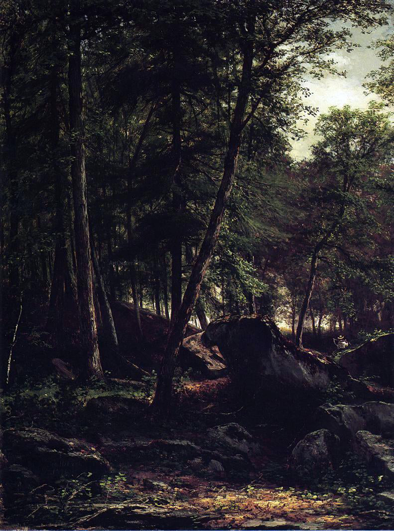 George Hetzel Appalachian Landscape with Figure Carrying a Syche - Hand Painted Oil Painting