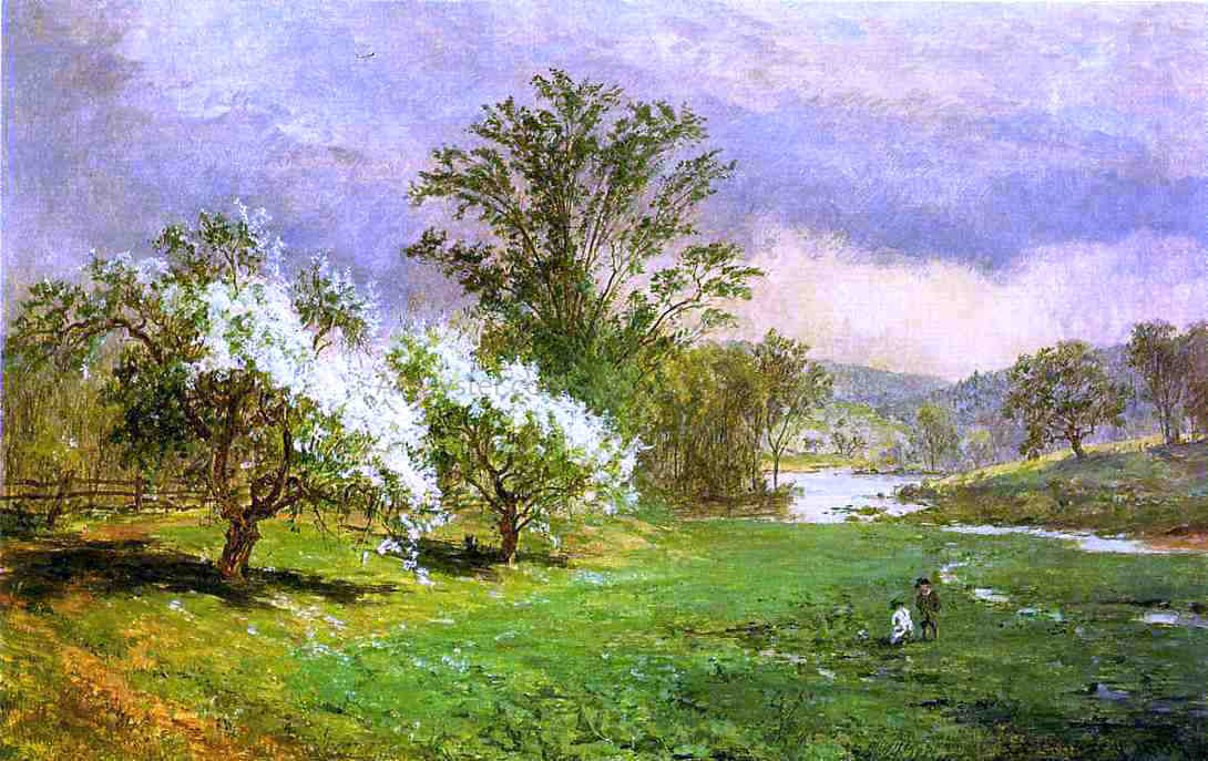 Jasper Francis Cropsey Apple Blossom Time - Hand Painted Oil Painting