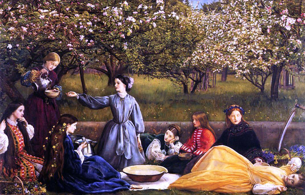  Sir Everett Millais Apple Blossoms (also known as Spring) - Hand Painted Oil Painting