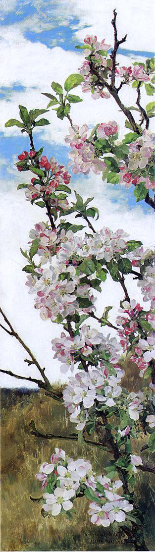 Alfred R.A. P.R.W.S. Apple Blossoms - Hand Painted Oil Painting
